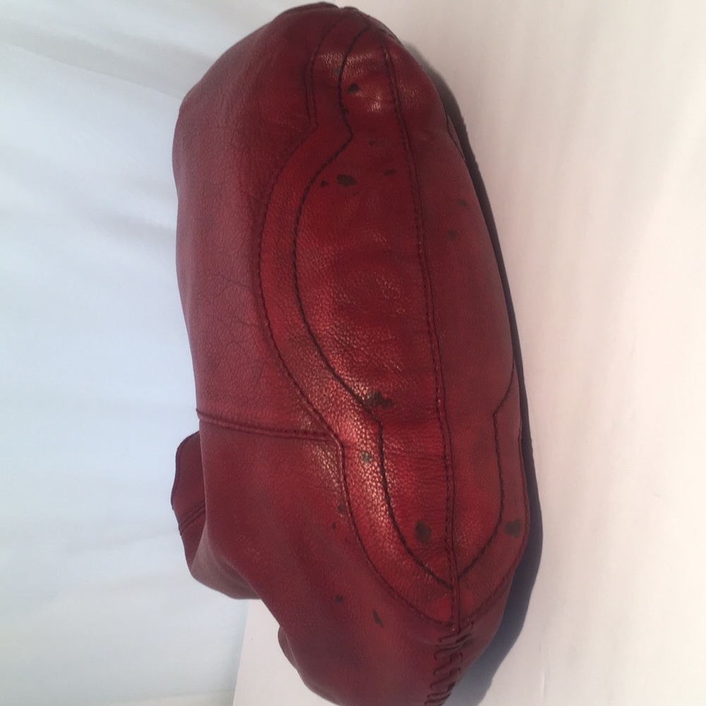 Lucky Brand Leather Hobo Bag Deep Red - Picture 5 of 15